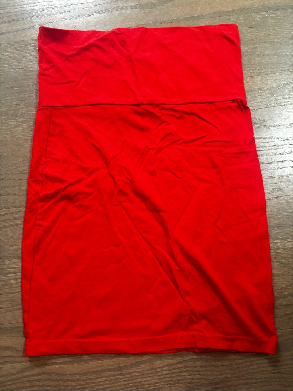 Vintage Forever 21 vibrant red mini skirt with a wide fold-over waistband size m